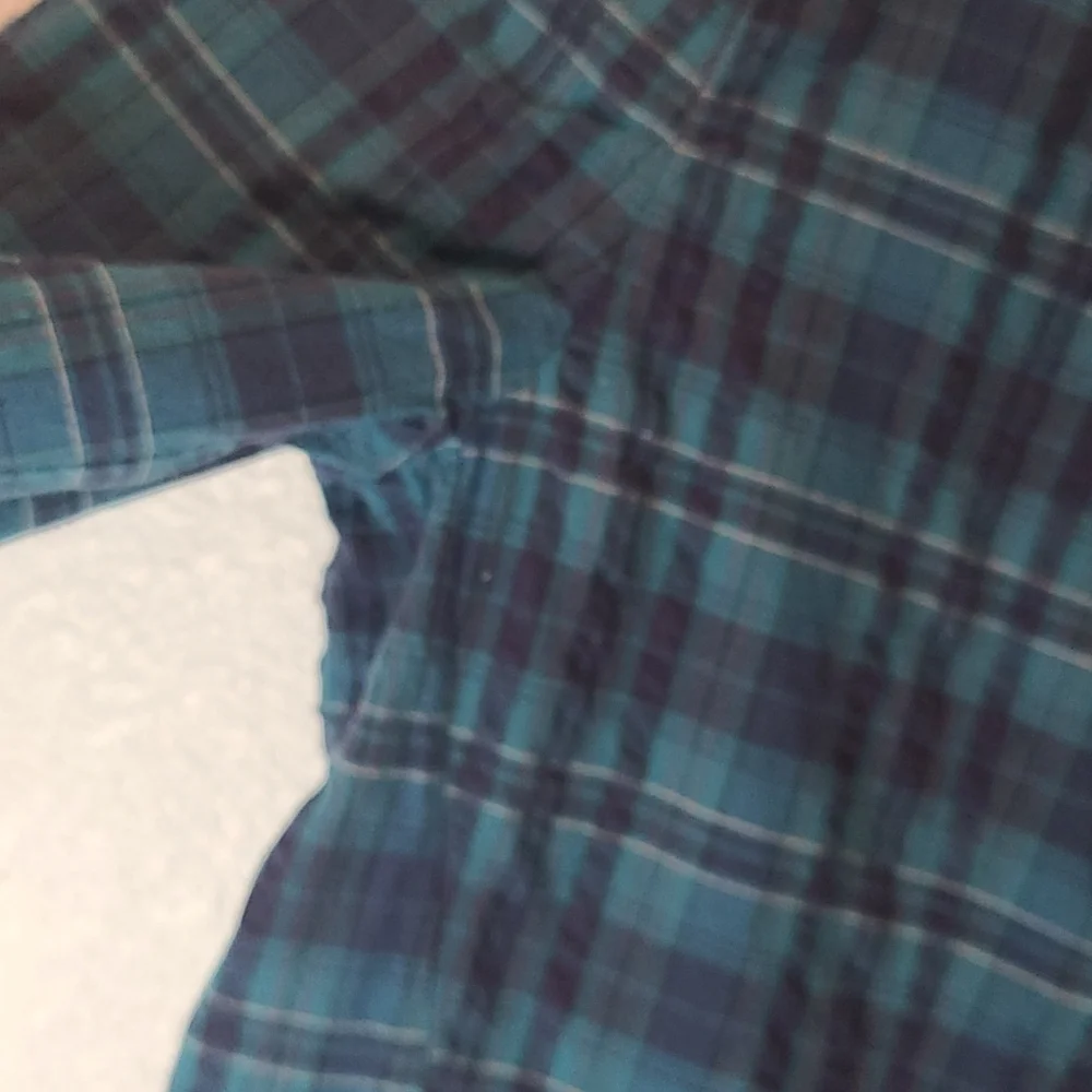 Vintage Eddie Bauer black label plaid blazer jacket small petite blue - Picture 6 of 8